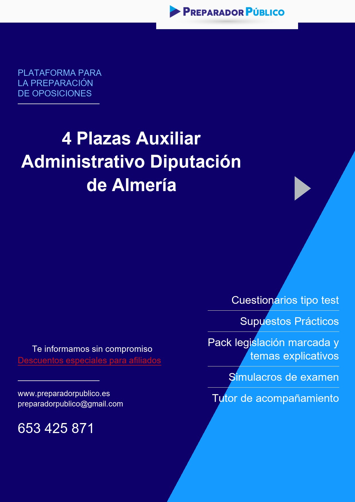 4 PLAZAS AUXILIAR ADMINISTRATIVO DIPUTACION DE ALMERIA (G)